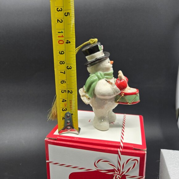 2019 Lenox Snowy Beat Snowman Ornament Collectible Porcelain ornament with Box M - Picture 6 of 6